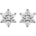 Boucles d'oreille sur Grenoble : Boucles oreilles Brillaxis Boucles d'oreilles fleurs argent