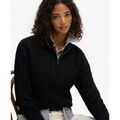 Pull Superdry Pull Henley en tricot c&acirc;bl&eacute; bross&eacute;