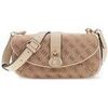 Sac Bandouliere Guess Sac Bandouli&egrave;re Jessa Girlfriend Sat Latte Logo Marron