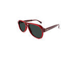 Lunettes sur Grenoble : Lunettes de soleil Xlab Zanzibar Lunettes de soleil, Bordeaux/Vert G15, 57 mm