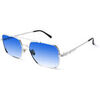 Lunettes de soleil Xlab Cefalonia Lunettes de soleil, Argent/Bleu clair, 56 mm Argent&eacute;