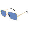 Lunettes de soleil Xlab Cefalonia Lunettes de soleil, Or/Bleu clair, 56 mm Dor&eacute;