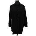 Chemises sur Grenoble : Chemise S&eacute;zane Robe en coton noire Noir