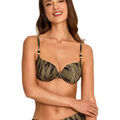Maillots de bain Selmark Haut maillot de bain pr&eacute;form&eacute; armatur&eacute; SAVAGE Mare Vert Grenoble
