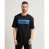 T-shirt HUGO T-shirt homme avec imprim&eacute; devant et dos Noir