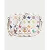 Sac Bandouliere Guess Sac bandouli&egrave;re pour femme, mini, &agrave; motif color&eacute; Blanc