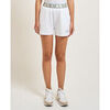 Short Emporio Armani EA7 Short femme avec ceinture logot&eacute;e Blanc