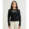 T-shirt Karl Lagerfeld Haut femme &agrave; manches longues Noir