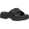 Chaussons / Pantoufles sur Grenoble : Chaussons Caprice black softnap casual open slippers