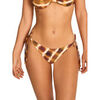 Maillots de bain Selmark Bas maillot slip de bain taille basse &agrave; nouettes MAGMA Marron