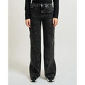 Jeans flare / larges Karl Lagerfeld Jean femme avec coutures et jambe &eacute;vas&eacute;e Noir Grenoble