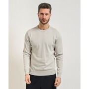 Pull Sette/Mezzo Pull l&eacute;ger homme Settemezzo en coton Blanc