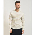 Pull Sette/Mezzo Pull homme Settemezzo &agrave; rayures horizontales Blanc
