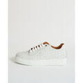 Baskets homme sur Grenoble : Baskets basses Exton Sneakers homme en cuir tress&eacute; Blanc