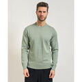 Pull Sette/Mezzo Pull l&eacute;ger homme Settemezzo en coton Vert