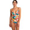 Maillots de bain Selmark Maillot de bain une pi&egrave;ce triangle pr&eacute;form&eacute; OASIS Blanc