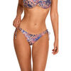Maillots de bain Selmark Bas maillot slip de bain taille basse &agrave; nouettes BOHEME Bleu