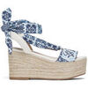 Espadrilles Liu Jo Sandales &agrave; semelle compens&eacute;e avec foulard Bleu