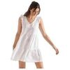 Robe courte Superdry Robe Tinsley mi-longue col en V sans manches blanche