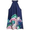 Robe courte Superdry Robe courte sans manches imprim&eacute;e Bleu