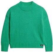 Pull Superdry Pull Essential col roul&eacute; vert Vert