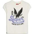 T-shirt Superdry T-shirt &agrave; manches courtes avec motif fantaisie Blanc