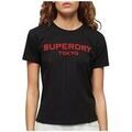 T-shirt Superdry T-shirt Sport Luxe Graphic ajust&eacute; Violet Grenoble