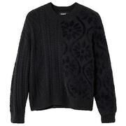Pull Desigual Combin&eacute; Oversize Noir