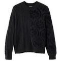 Pull Desigual Combin&eacute; Oversize Noir