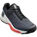 Tennis sur Grenoble : Chaussures Wilson Rush Pro 4.0 Clay Black/White/Poppy Red