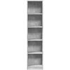 Etag&egrave;res murales VidaXL Biblioth&egrave;que gris b&eacute;ton 40x24x176 cm bois d'ing&eacute;nierie Gris Unique. . Maison & D&eacute;co > Etag&egrave;res murales.