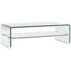 Tables basses VidaXL Table basse Clair 98x45x31 cm Verre tremp&eacute; transparent multicolor Unique. . Maison & D&eacute;co > Tables basses.