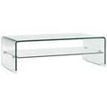 D&eacute;coration sur Grenoble : Tables basses VidaXL Table basse Clair 98x45x31 cm Verre tremp&eacute; transparent multicolor Unique. . Maison & D&eacute;co > Tables basses.