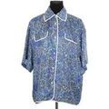 Chemises sur Grenoble : Chemise Sandro Chemise en soie bleue