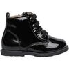 Boots enfant Falcotto Bottines vernies &agrave; lacets et fermeture &eacute;clair ROBIN NEW Noir