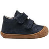 Baskets basses enfant Naturino Chaussures premiers pas en su&egrave;de paillet&eacute; COCOON VL Bleu