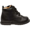 Boots enfant Falcotto Bottines en cuir avec fermeture &eacute;clair et lacets ROBIN NEW Noir