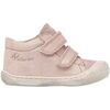 Baskets basses enfant Naturino Chaussures premiers pas en su&egrave;de paillet&eacute; COCOON VL Rose