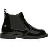 Boots enfant Naturino Boots en cuir verni avec fermeture &eacute;clair ARTHUR Noir