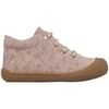 Derbies enfant Naturino Chaussures premiers pas en su&egrave;de avec c?urs paillet&eacute;s COCOON Rose