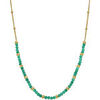 Collier Orusbijoux Collier Argent Dor&eacute; Perles Dor&eacute;e Et Pierres Onyx Vert Dor&eacute;