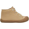 Baskets montantes enfant Naturino Chaussures premiers pas en su&egrave;de COTTINS Beige