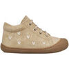 Baskets montantes enfant Naturino Chaussures premiers pas en su&egrave;de paillet&eacute; COCOON EMBR.HEARTS Gris