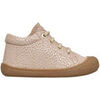 Baskets montantes enfant Naturino Chaussures premiers pas en su&egrave;de COCOON Rose