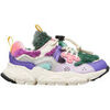 Baskets basses enfant Flower Mountain Baskets en similicuir et synth&eacute;tique YAMANO 3 JUNIOR. Multicolore