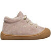 Baskets montantes enfant Naturino Chaussures premiers pas en su&egrave;de COCOON Rose