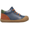 Baskets montantes enfant Naturino Chaussures premiers pas en cuir et su&egrave;de ROMY Multicolore