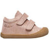 Baskets basses enfant Naturino Chaussures premiers pas en su&egrave;de paillet&eacute; COCOON VL Rose