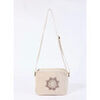 Sac Bandouliere La Fiancee Du Mekong Petit sac rectangulaire en coton imprim&eacute; BERTA Beige