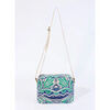 Sac Bandouliere La Fiancee Du Mekong Petit sac rectangulaire en coton imprim&eacute; BERTA Bleu